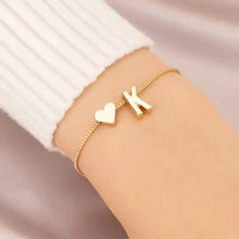 Load image into Gallery viewer, Elegant Love Heart Charm Bracelet - Delicate Minimalist Link Chain