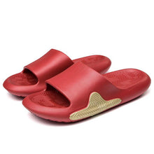 Load image into Gallery viewer, Elegant Men Black Soft Slides Light-Weight Anti-Slip Home Slippers Summer Anti-Odor House Shoes Unisex Shower Bathroom Slipper EVA Massage Foam Super Soft Non-Slip Slippers