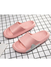 Load image into Gallery viewer, Elegant Men Black Soft Slides Light-Weight Anti-Slip Home Slippers Summer Anti-Odor House Shoes Unisex Shower Bathroom Slipper EVA Massage Foam Super Soft Non-Slip Slippers
