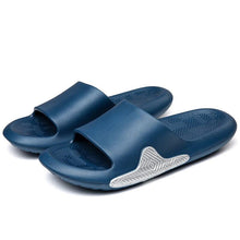 Load image into Gallery viewer, Elegant Men Black Soft Slides Light-Weight Anti-Slip Home Slippers Summer Anti-Odor House Shoes Unisex Shower Bathroom Slipper EVA Massage Foam Super Soft Non-Slip Slippers