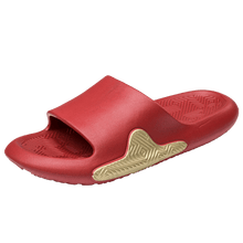 Load image into Gallery viewer, Elegant Men Black Soft Slides Light-Weight Anti-Slip Home Slippers Summer Anti-Odor House Shoes Unisex Shower Bathroom Slipper EVA Massage Foam Super Soft Non-Slip Slippers