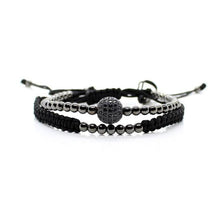 Load image into Gallery viewer, Elegant Men Gold Couple Bracelet Set Beads Men Jewelry Adjustable Bracelets For Women Ball Armband Bangles Luxury Imperial Braided Luxury Bracelets Beads Bangle Charm Jewelry For Men Boys