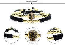 Load image into Gallery viewer, Elegant Men Gold Couple Bracelet Set Beads Men Jewelry Adjustable Bracelets For Women Ball Armband Bangles Luxury Imperial Braided Luxury Bracelets Beads Bangle Charm Jewelry For Men Boys