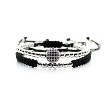 Load image into Gallery viewer, Elegant Men Gold Couple Bracelet Set Beads Men Jewelry Adjustable Bracelets For Women Ball Armband Bangles Luxury Imperial Braided Luxury Bracelets Beads Bangle Charm Jewelry For Men Boys