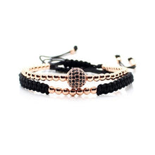 Load image into Gallery viewer, Elegant Men Gold Couple Bracelet Set Beads Men Jewelry Adjustable Bracelets For Women Ball Armband Bangles Luxury Imperial Braided Luxury Bracelets Beads Bangle Charm Jewelry For Men Boys