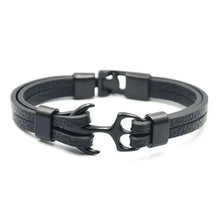 Load image into Gallery viewer, Elegant Modern Handmade Stainless Steel Men Anchor Bracelet made of Nylon in Navy Blue Color For Man