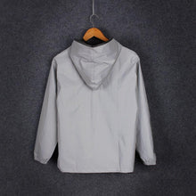 Load image into Gallery viewer, Elegant Modern Reflective Plus Size Jacket Men Spring Autumn Windbreaker Packable Jacket Male Hooded Coats Hooded Fluorescent Clothing Reflective Jacket Coat Fashion Running Jacket
