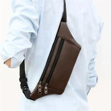 Load image into Gallery viewer, Elegant New Black Mens Leather Waist Bag Adjustable Strap Outdoors Fanny Pack Comfortable Luxury Design For Men