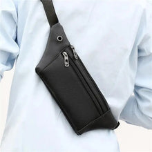 Load image into Gallery viewer, Elegant New Black Mens Leather Waist Bag Adjustable Strap Outdoors Fanny Pack Comfortable Luxury Design For Men