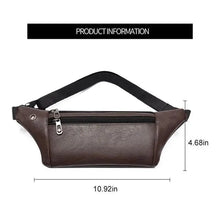 Load image into Gallery viewer, Elegant New Black Mens Leather Waist Bag Adjustable Strap Outdoors Fanny Pack Comfortable Luxury Design For Men