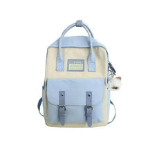 Load image into Gallery viewer, Elegant Nylon Candy Color Waterproof School Bags for Teenagers Girls And Women Nice Patchwork On Backpack For Female