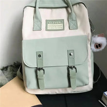 Load image into Gallery viewer, Elegant Nylon Candy Color Waterproof School Bags for Teenagers Girls And Women Nice Patchwork On Backpack For Female