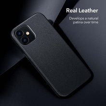 Load image into Gallery viewer, Elegant Phone Protection Back Cover Designed for iPhone 12 Pro Max Case Leather Cover for iPhone 12 mini 12 Pro Max Genuine Leather Case for iPhone 12 12Pro Luxury Black Phone Case For Businessman