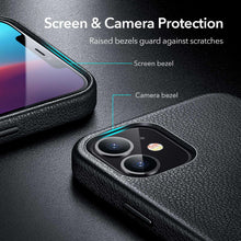 Load image into Gallery viewer, Elegant Phone Protection Back Cover Designed for iPhone 12 Pro Max Case Leather Cover for iPhone 12 mini 12 Pro Max Genuine Leather Case for iPhone 12 12Pro Luxury Black Phone Case For Businessman
