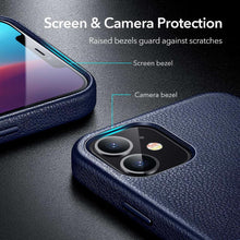 Load image into Gallery viewer, Elegant Phone Protection Back Cover Designed for iPhone 12 Pro Max Case Leather Cover for iPhone 12 mini 12 Pro Max Genuine Leather Case for iPhone 12 12Pro Luxury Black Phone Case For Businessman