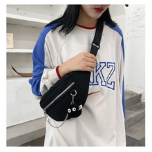 Load image into Gallery viewer, Elegant Purple Ladies Chain Waist Bag Canvas Fanny Pack Luxury Outdoor Chest Bag Phone Purse For Everyday Use