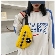 Load image into Gallery viewer, Elegant Purple Ladies Chain Waist Bag Canvas Fanny Pack Luxury Outdoor Chest Bag Phone Purse For Everyday Use