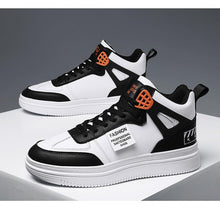 Load image into Gallery viewer, Elegant Sport Men's Sneaker Trend High Top Platform Shoes Spring Vulcanized Shoes Leather Casual Sport Fashion Flat Low Top Sneaker Lace-up Modern Design