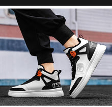 Load image into Gallery viewer, Elegant Sport Men's Sneaker Trend High Top Platform Shoes Spring Vulcanized Shoes Leather Casual Sport Fashion Flat Low Top Sneaker Lace-up Modern Design