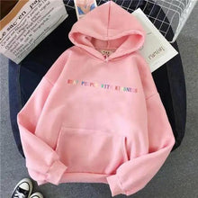 Load image into Gallery viewer, Elegant Spring Casual Treat People With Kindness Women/Men Vintage Casual Casual Hoodies with Pockets Letter Print Design and Cute Print Drawstring Hoodies For Men Women Comfortable Unisex Hoodies