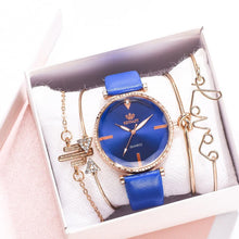 Load image into Gallery viewer, Elegant Style Fashion Womens Watch Luxury Leather Band Analog Quartz Wrist Watch Women Dress Leather Band Thin Minimalist Casual Simple Dress Analog Quartz Wristwatch