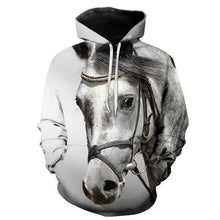 Load image into Gallery viewer, Elegant Sweaty Hoodie Popular Men's And Women's Sweatshirt Highest Value Animal 3D Printing Fashion Pullover Full Size 3D Horse Graphics Print Hoodie for Men Streetwear Casual Fashion Sweatshirt