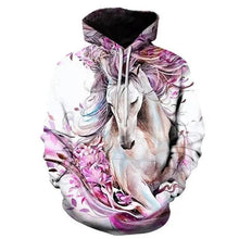 Load image into Gallery viewer, Elegant Sweaty Hoodie Popular Men's And Women's Sweatshirt Highest Value Animal 3D Printing Fashion Pullover Full Size 3D Horse Graphics Print Hoodie for Men Streetwear Casual Fashion Sweatshirt