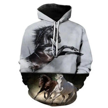 Load image into Gallery viewer, Elegant Sweaty Hoodie Popular Men's And Women's Sweatshirt Highest Value Animal 3D Printing Fashion Pullover Full Size 3D Horse Graphics Print Hoodie for Men Streetwear Casual Fashion Sweatshirt