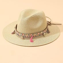 Load image into Gallery viewer, Elegant Tassel Beach Hats For Women Women's Bucket Sun Hat Max Sun Protection Holiday Hats Ladies Sun Hat Summer Straw Hats UV Protection Foldable Travel One Size Hat Modern Summer Fedoras For Party