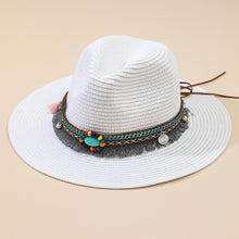 Load image into Gallery viewer, Elegant Tassel Beach Hats For Women Women's Bucket Sun Hat Max Sun Protection Holiday Hats Ladies Sun Hat Summer Straw Hats UV Protection Foldable Travel One Size Hat Modern Summer Fedoras For Party