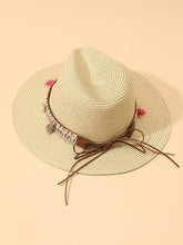 Load image into Gallery viewer, Elegant Tassel Beach Hats For Women Women's Bucket Sun Hat Max Sun Protection Holiday Hats Ladies Sun Hat Summer Straw Hats UV Protection Foldable Travel One Size Hat Modern Summer Fedoras For Party