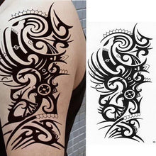 Load image into Gallery viewer, Elegant Temporary Waterproof Tattoos Big Tribal Sticker Black Large Body Art Makeup Fake Tattoo For Mens Womens