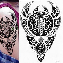 Load image into Gallery viewer, Elegant Temporary Waterproof Tattoos Big Tribal Sticker Black Large Body Art Makeup Fake Tattoo For Mens Womens