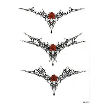Load image into Gallery viewer, Elegant Temporary Waterproof Tattoos Big Tribal Sticker Black Large Body Art Makeup Fake Tattoo For Mens Womens