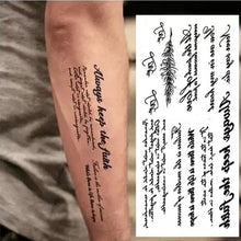 Load image into Gallery viewer, Elegant Temporary Waterproof Tattoos Big Tribal Sticker Black Large Body Art Makeup Fake Tattoo For Mens Womens