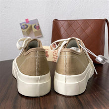 Load image into Gallery viewer, Elegant Thick Womens Sneakers Platform Sport Shoes Spring Casual Basket Flat Tennis Athletic Canvas Trainers White Sneakers Low Top Canvas Sneakers Lace-up Shoes Fashion Classic Casual Sneakers