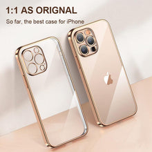 Load image into Gallery viewer, Elegant Unisex Clear Transparent Soft Case For iPhone 13 Pro Max 12 11 13Pro 14 Shockproof Ultra Thin Bumper Cover Luxury Cover Back Cover for iPhone