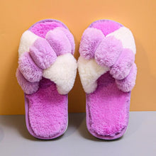 Load image into Gallery viewer, Elegant Warm Fluffy Slippers Women Faux Fur Indoor Floor Slides Flat Soft Furry Shoes Non Slip House Soft Plush Cozy House Shoes Furry Open Toe Indoor Outdoor Slip On Warm Winter Shoes