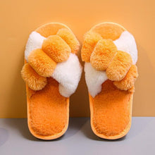 Load image into Gallery viewer, Elegant Warm Fluffy Slippers Women Faux Fur Indoor Floor Slides Flat Soft Furry Shoes Non Slip House Soft Plush Cozy House Shoes Furry Open Toe Indoor Outdoor Slip On Warm Winter Shoes