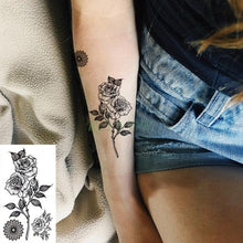 Load image into Gallery viewer, Elegant Waterproof Tattoo Sticker Sun Moon Fake Tatto Fashion Moon Temporary Fun Sun Wave Magic Tatoos For Womens Mens