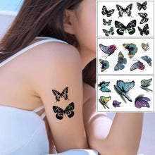 Load image into Gallery viewer, Elegant Waterproof Temporary Butterfly Sticker Tattoo Fake Halloween Party Tattoo For Woman Girls