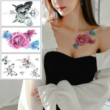 Load image into Gallery viewer, Elegant Waterproof Temporary Butterfly Sticker Tattoo Fake Halloween Party Tattoo For Woman Girls