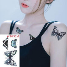 Load image into Gallery viewer, Elegant Waterproof Temporary Tattoo Sticker Cat Fox Flash Tatoo Neck Hand Modern Tattoo Stickers Butterflies Cats For Womens
