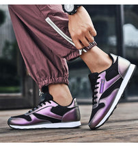 Load image into Gallery viewer, Elegant White Leather Mans Womens Sneakers Summer Lace-Up Trainers Gym Tennis Running Breathable High Quality Sport Women Mesh Wokrout Casual Slip On Flats Sneakers
