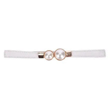 Load image into Gallery viewer, Elegant Wide Fabric Strap Silver Metal Buckle Belts For Women Trendy Women's Fashion Stretchable Classic Color Belts