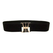 Load image into Gallery viewer, Elegant Wide Fabric Strap Silver Metal Buckle Belts For Women Trendy Women's Fashion Stretchable Classic Color Belts
