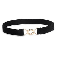 Load image into Gallery viewer, Elegant Wide Fabric Strap Silver Metal Buckle Belts For Women Trendy Women's Fashion Stretchable Classic Color Belts