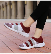 Load image into Gallery viewer, Elegant Women Shoes Espadrilles Knitted Sneakers Women New Flat Shoes Mix Color Casual Walking Shoes Slip-on Sock Shoe Lady Girls Running Shoes Mesh Air Mesh Womens Espadrilles
