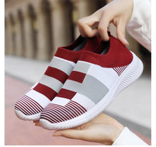 Load image into Gallery viewer, Elegant Women Shoes Espadrilles Knitted Sneakers Women New Flat Shoes Mix Color Casual Walking Shoes Slip-on Sock Shoe Lady Girls Running Shoes Mesh Air Mesh Womens Espadrilles