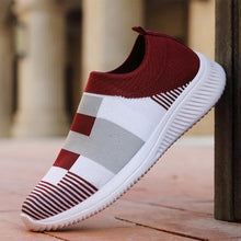 Load image into Gallery viewer, Elegant Women Shoes Espadrilles Knitted Sneakers Women New Flat Shoes Mix Color Casual Walking Shoes Slip-on Sock Shoe Lady Girls Running Shoes Mesh Air Mesh Womens Espadrilles